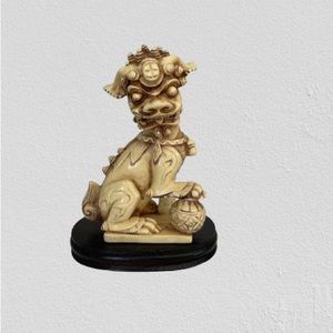 Pair vintage Chinese foo dog statues